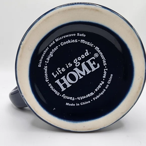 Life is Good Coffee Cup Chunky Diner Mug Blue Do What You Like Like What You Do - Picture 3 of 3